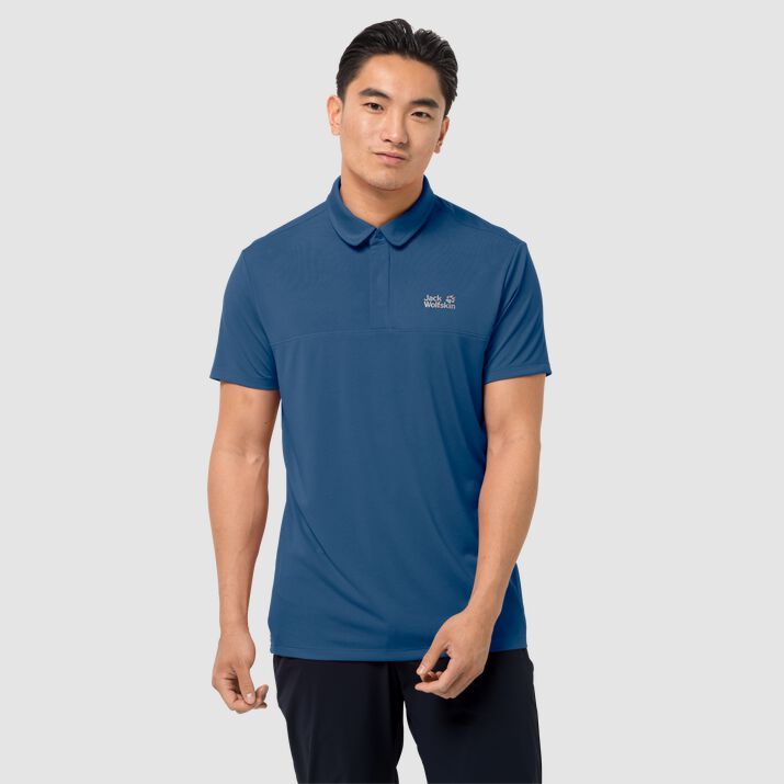 Jack Wolfskin Mens Jwp Polo Shirt Indigo Blue 847312WCH